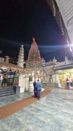 Babulnath Shiva temple in the night time, Chowpatty, Mumbai