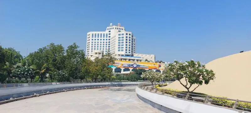 Gandhinagar Central Station, also newly unveiled. Large open spaces, sparsely populated. 